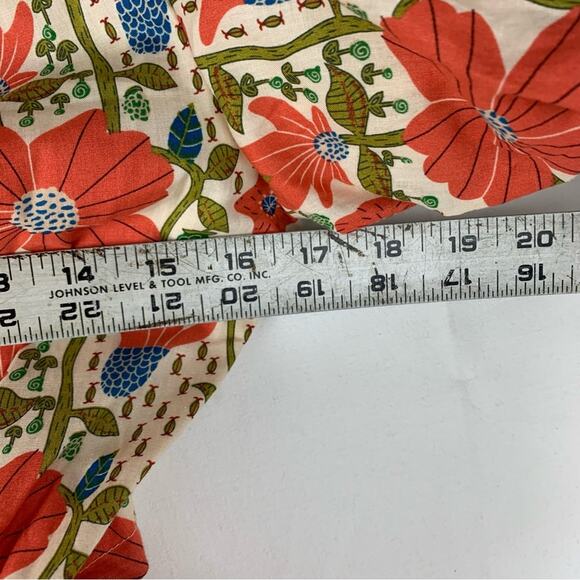 &merci women's large Floral Dress open back Red white cream bridal garden sun - Picture 9 of 12